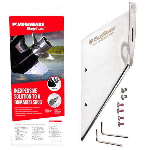 MEGAWARE KEELGUARD SkegGuard 27211 Skeg Protector with Drain Hole - Protects Against Ramp Dragging and Wear and Tear - Easy to Install - Fits Mercury Mariner - See Listing for Fitment Details