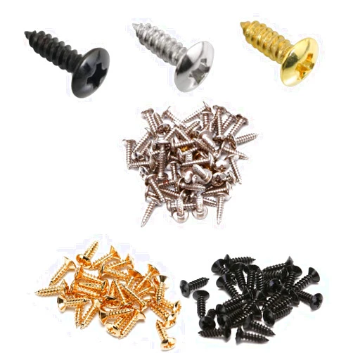CCeCCe 60 Pack Electric Guitar Pickguard Screws Bass Pick Guard Mounting Screw Hardware for Fender Strat ST Tele TL Stratocaster Gibson LP Les Paul SG PB Jazz J Bass Control Plate Precision P Bass