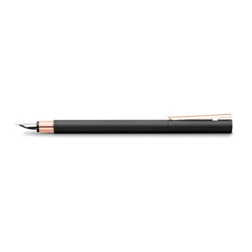 Faber-Castell Neo Slim 343103 Fountain Pen Nib B Metal Black Rose Gold Pack of 1