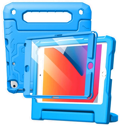 JETech Kids Case for iPad Mini 5/4/3/2/1 (7.9-Inch, 2019/2015/2014/2013/2012 Model) with Built-in Screen Protector, Shockproof Full-Body Handle Stand Tablet Protective Cover (Blue)