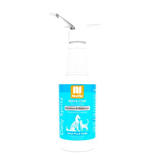Nootie Sweet Pea Vanilla Daily Spritz for Dogs and Cats - Conditions and Moisturizes Fur, Long Lasting Pet Spray - 16oz