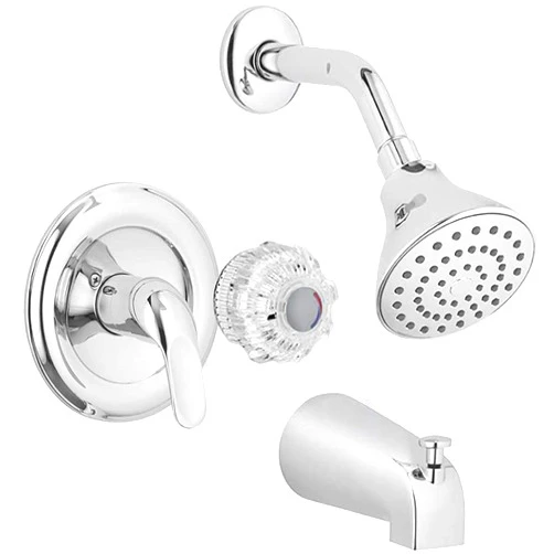 Aqua Vista 10TS12H-CH-AV Lever Tub and Shower Faucet Trim Kit, Polished Chrome Single Handle