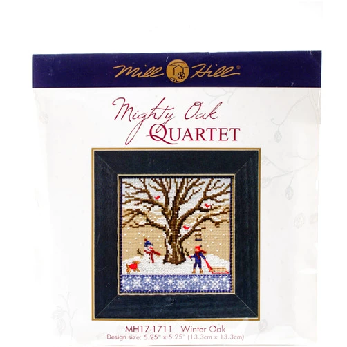 Mill Hill Winter Oak Beaded Counted Cross Stitch Kit Mill Hill 2017 Mighty Oak Quartet Series MH171711