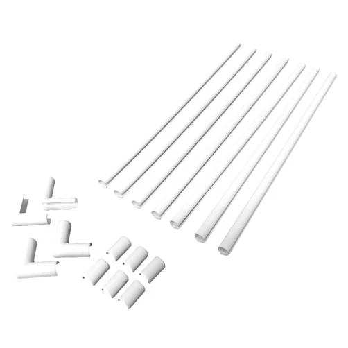 Wiremold Legrand Wiremold C110S Cordmate 108 Inch 17 Piece Cord Cover Kit, Organizer for Wall, Holds 1 Cord or Cable, Sustainable Packaging, White (1 Pack)