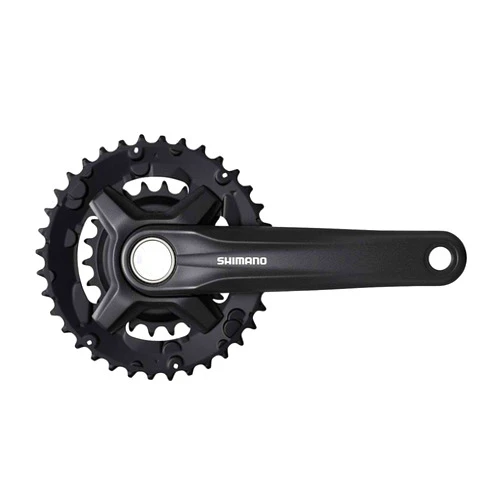 SHIMANO 9-Speed Mountain Bicycle Crank Set - FC-MT210-3 (Black - 175MM, 44-32-22T W/CG)