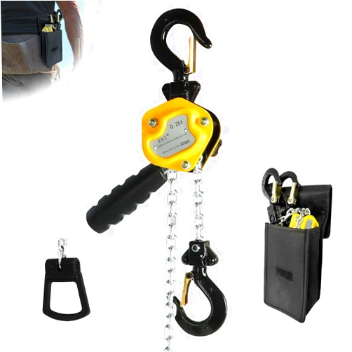 Toriexon 550LBS Manual Lever Chain Hoist Mini Puller 1/4 Ton Capacity Portable Chain Come Along 10 Feet Lift G80 Chain Ratchet Lever Hoist with Hook
