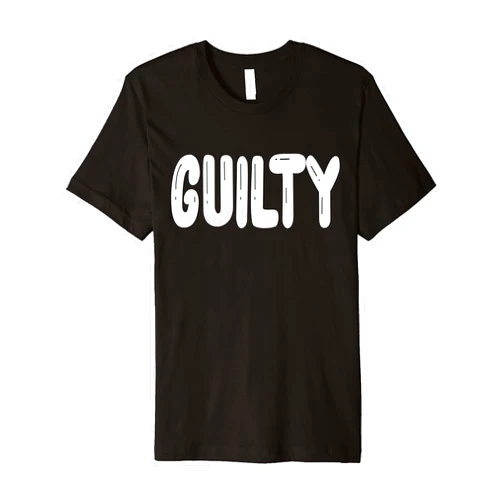 Best Funny Political Satire and Commentary Shoppe Guilty | Funny Political Premium T-Shirt