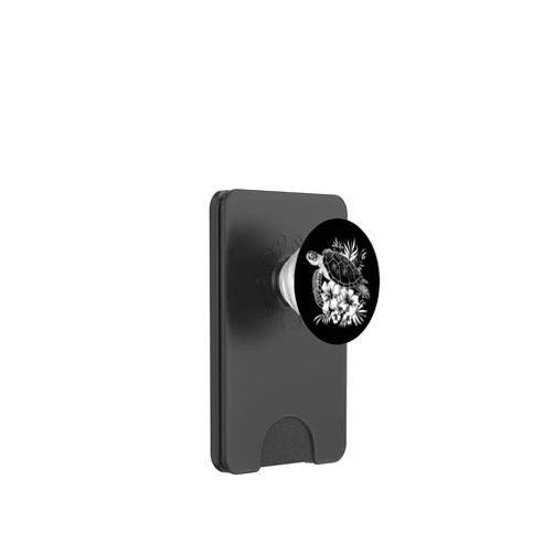 We Love Sea Turtles - Scuba Diving Apparel Co. Sea Turtle Hawaiian Flowers Hawaii Scuba Diving Diver PopSockets PopWallet for MagSafe
