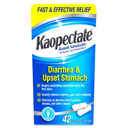 Kaopectate Multi-Symptom Anti-Diarrheal& Upset Stomach Reliever, 42 Caplets