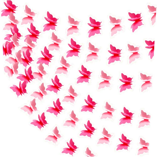 YUNXUAN Butterfly Decorations, Hanging Butterfly Decorations Garland for Wedding Baby Shower Birthday Decorations Pink/Hot Pink Pack of 6