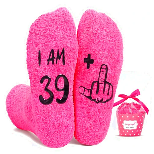 HAPPYPOP Birthday Gifts Ideas for Women - Socks for 36 37 38 39 40 Year Old Woman, Birthday Gifts for Her