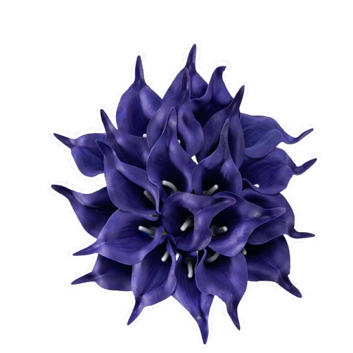 Crafjie 22pcs Purple Flowers Artificial Calla Lily Silk Flowers 13.4 Inch for Home Decor for Spring Flowers, Home Kitchen, Wedding Decorations, and centerpieces