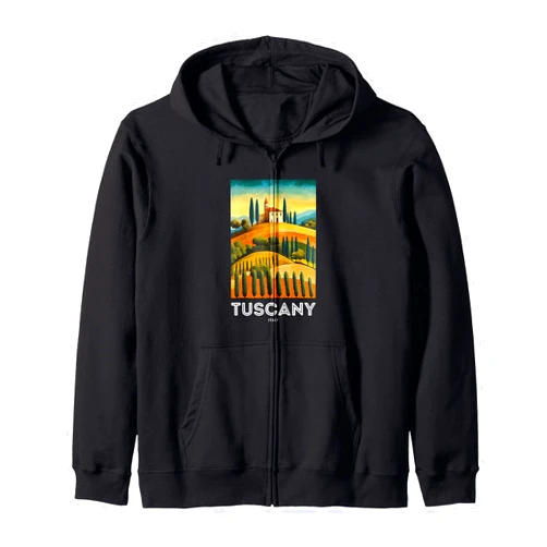 Tuscany Souvenir Toscana Italia Souvenir Tuscany Italy Zip Hoodie