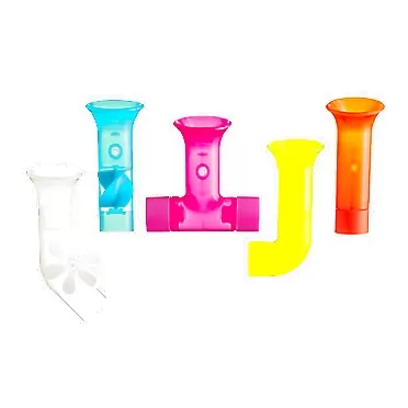 Boon, Building Bath Pipes Toy Set 5, Blue Blue Pipes