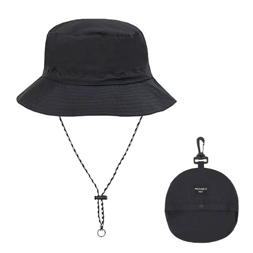 MOODKEY Waterproof Bucket Rain Hat with Chin Strap, Packable Sun Hat for Men Women Summer Lightweight Hiking Fishing Cap