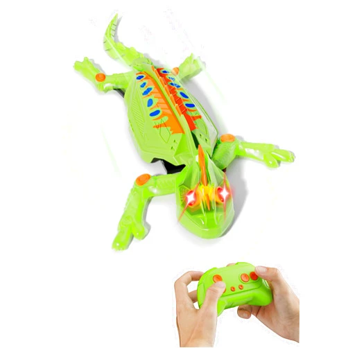 AjiAoo Glow-in-The-Dark Wall Climbing Chameleon, Remote Control Car Kids Toys with Rechargeable Indoor Wall Crawler Robot Geckos Toys Gifts for Boys & Girls Ages 3 & Up