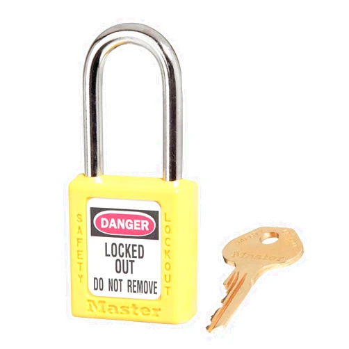 Master Lock Lockout Padlock, KA, Yellow, 1-3/4