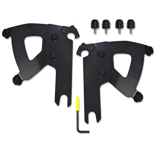 Memphis Shades Road Warrior Fairing Trigger Lock Mount Kit Compatible for Harley Davidson FLHRS Road King Custom 2004-2006 - Black