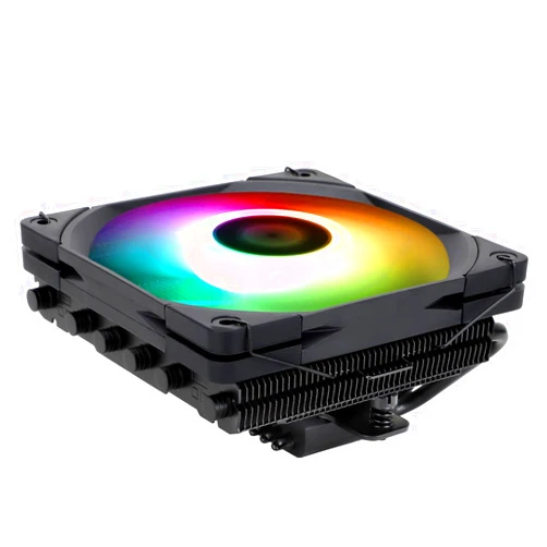 Thermalright AXP120-X67 Black ARGB Low Profile CPU Air Cooler with Quite 120mm TL-C12015B-S PWM Fan, 6 Heat Pipes, 67mm Height, for AMD AM4 AM5/Intel LGA 1700/1150/1151/1155/1156/1200/20XX