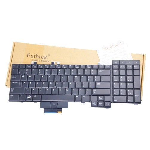 Eathtek Replacement Keyboard with Backlit for Dell Precision M6500 M6400 series Black US Layout, Compatible with part# 0D113R D113R 0F759C F759C NSK-DE201 NSK-DE101