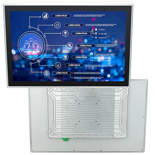 TouchWo 21.5 inch Industrial Embedded Touchscreen Monitor, Capacitive Multi-Touch Screen Industrial Front IP65 Monitor Built-in Speakers, HD-MI in, USB, VGA, 16:9 1920x1080 Display