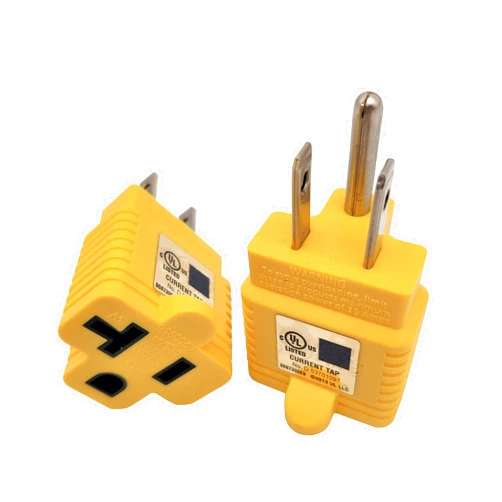 Parkworld 68208 UL Listed 15 amp to T-Blade 20 amp Adapter, Household Regular 15A Plug 5-15P to 5-20R 20A T Blade Receptacle (2 Pack)