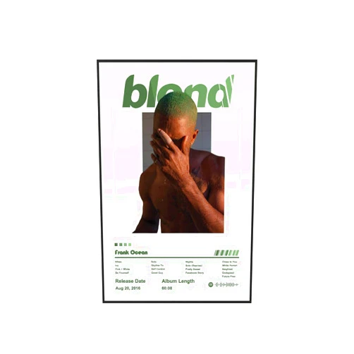 Jefuzh Frank Ocean Posters Blond Poster Music Album Cover Poster for Room Bedroom Aesthetic Home Decor Unframe Wall Art Print Silk Canvas Posters 11x17 in 28x43 cm