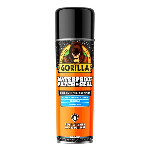 Gorilla Waterproof Patch & Seal Rubberized Sealant Spray; Black; 16oz (Pack of 1)