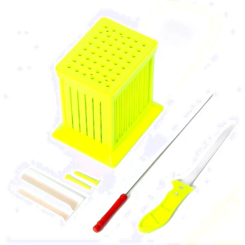Generic 48 Holes Barbecue Meat Skewer Tool,wear meat string machine,Kabob Skewer Meat Slicers Maker Box with Knife and Skewer Needle,Easy for Kitchen,BBQ(Green), 7.09 Inches