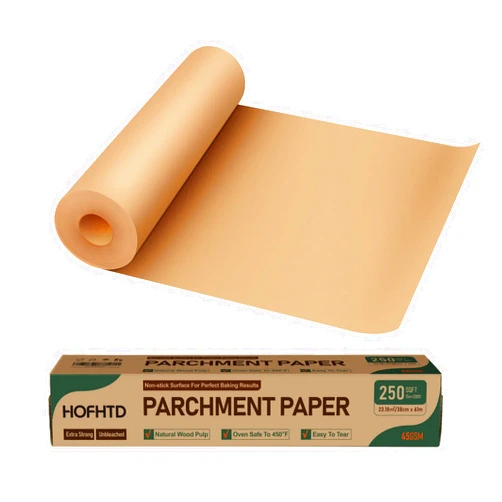 HOFHTD Parchment Paper for Baking, 15 in x 200 ft Air Fryer Disposable Paper Liner, Non-Stick Unbleached Parchment Paper Roll, HOFHTD Baking Paper Roll for Grilling, Steaming, Pans, Oven