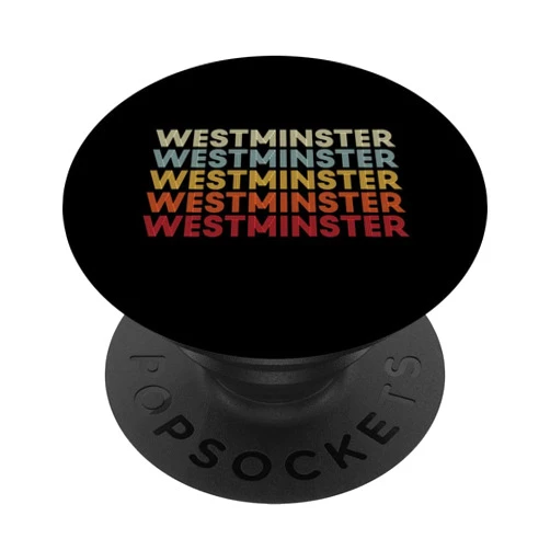 Westminster Louisiana Westminster LA Retro Vintage Text PopSockets Swappable PopGrip