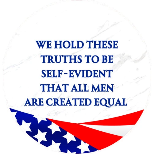 Signs ByLITA Circle Plus We Hold These Truths To Be Self-Evident, That All Men Are Created Equal Wall or Door Sign | American Pride Decoration - Large