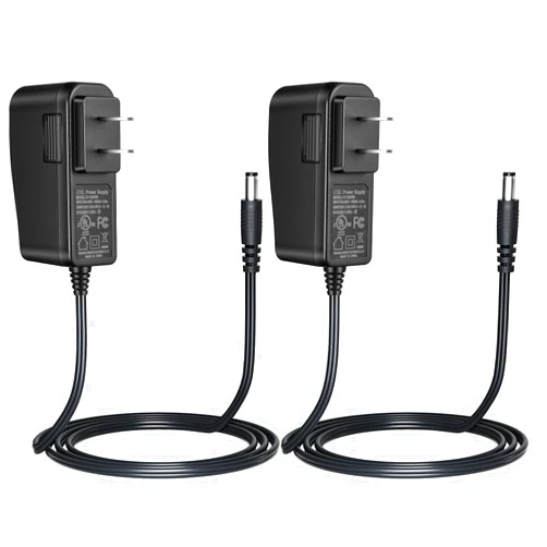Security-01 2-Pack AC to DC 12V 0.5A 500mA Power Supply Adapter, Plug 5.5mm x 2.1mm UL Listed FCC,CY-1200500