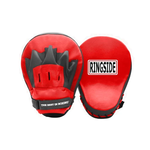 Ringside Curved Boxing MMA Punch Mitts (Pair) Red, 10.5