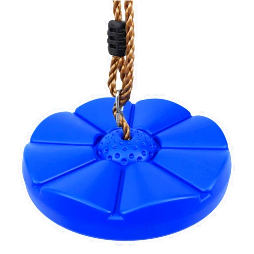 Tgzwme Blue Disc Tree Swings Sets with 6.85 ft Adjustable Rope Swing for Playground Backyards