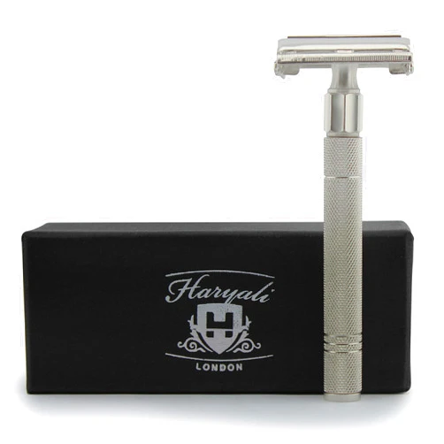 Haryali London Twist Open Butterfly Style Men's Shaving De Safety Razor (Blades Not Included). Classic Vintage Razor Made in Stainless Steel.