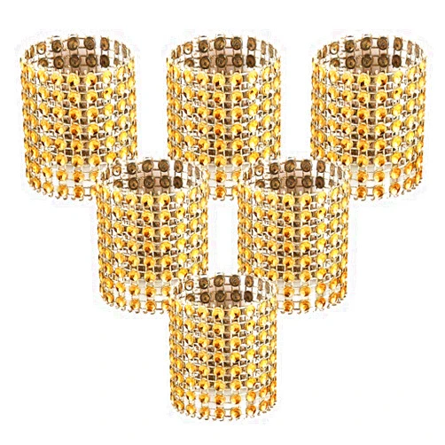Accmor 50pcs Napkin Rings, Gold Napkin Rings Buckles for Table Decorations, Wedding, Dinner,Party, DIY Decoration