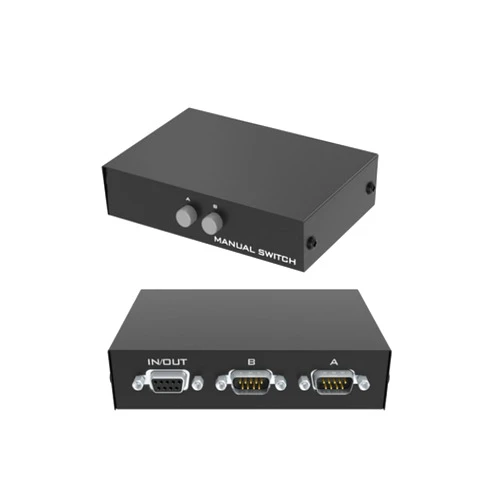 Suckoo Serial DB9 Pin RS232 Switcher Sharer Splitter 2 in 1 Out 1 in 2 Out Bi Directional Interchange（1 Host at a time） 2 Computer Host laptops Sharing Monitoring or Hard Disk