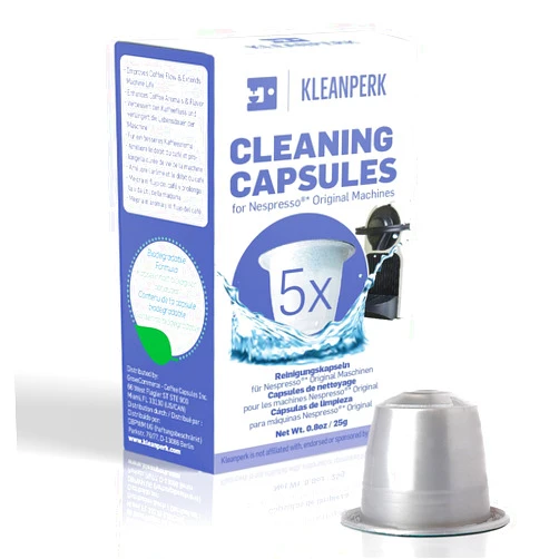 KLEANPERK 5 Pack Compatible Nespresso Cleaning Pods for Nespresso Original Machines I Cleaning Kit for Better Tasting Coffee I Nespresso Machine Cleaner I Easy and Safe to Use