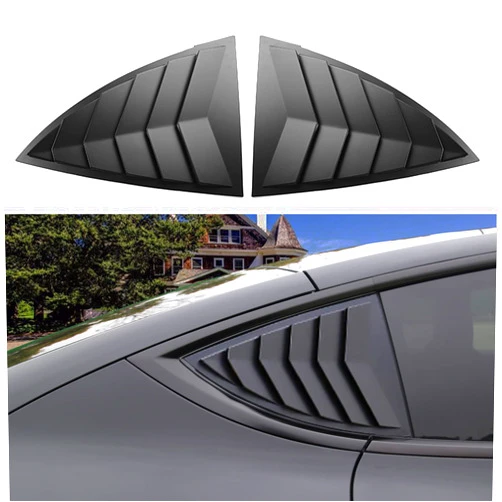 yhcdsea for Model Y Side Window Louver Cover Sport Style for Tesla Model Y 2021 2022 2023 2024 Accessories (Matt Black)