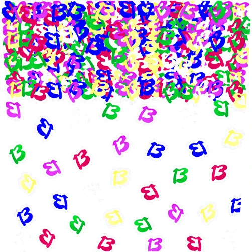 JNSAXMI 13 Confetti Birthday Party Confetti Number 13 Sequins 16th Anniversary Party Glitter Metallic Foil Table Scatter for Party Table Decoration Supplies or DIY(Color)