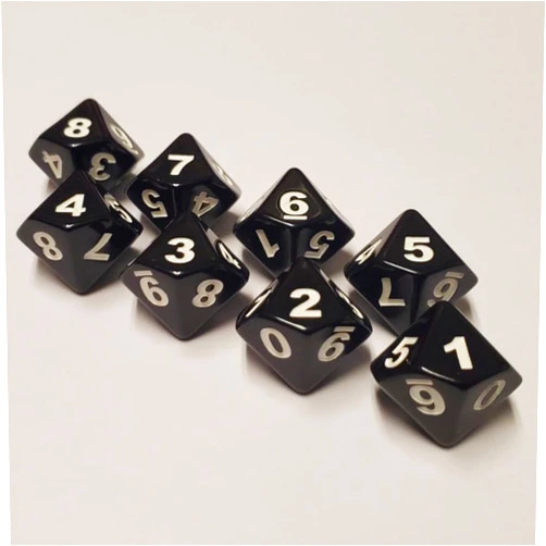 Rook Robot Spindown d10 Dice (8 Pack) Great for Magic: The Gathering
