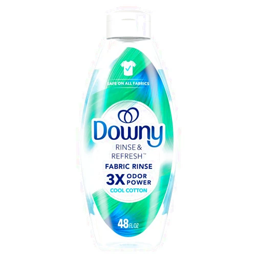 Downy Rinse & Refresh Laundry Odor Remover And Fabric Softener, Cool Cotton, 48 Fl Oz, HE Compatible Laundry Sanitizer, Safe On All Fabrics, Downy Fabric Softener, Liquid Fabric Softener