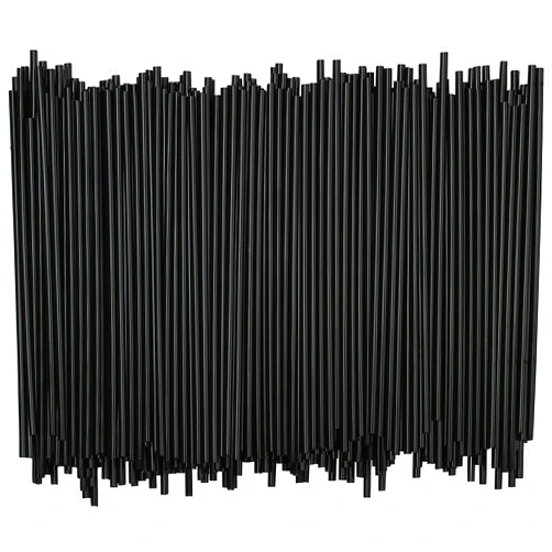Rupert and Jeoffrey's Trading Co. Disposable Plastic Coffee Stirrer Straw - 5 Inch Sip Stir Stick (Black, 1,000 count)