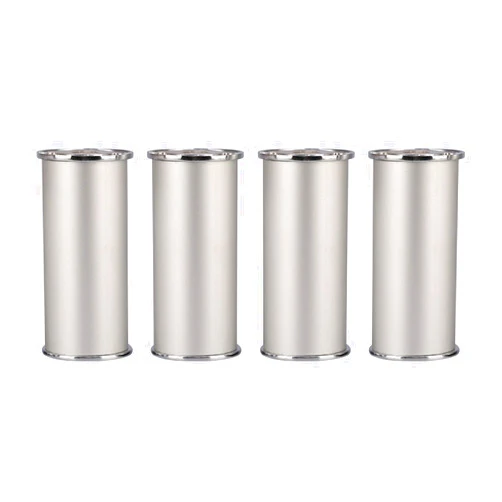 Vvlo 4pcs 100x50MM Silver Aluminum Alloy Furniture Leg Height Adjustable Feet Cabinet Table Leg