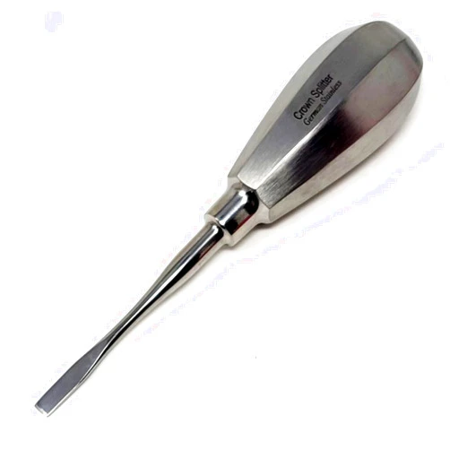IMED SCIENTIFIC Dental Elevator Crown Splitter Spreader Remover Straight Tip Stainless Steel Tooth Extracting Hollow Handle Instruments