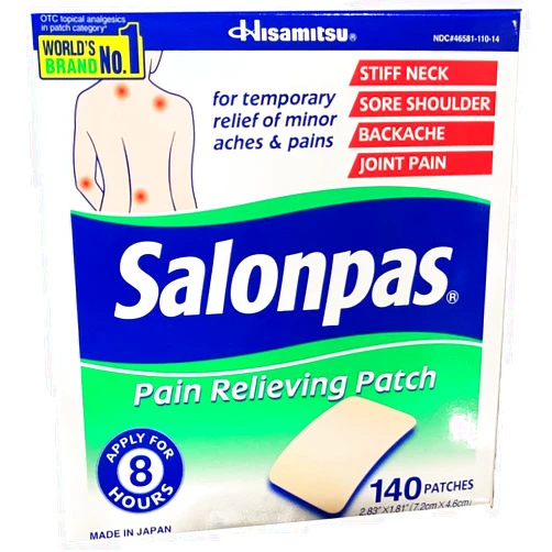 Salonpas Pain Relieving Patch, 140 Patches