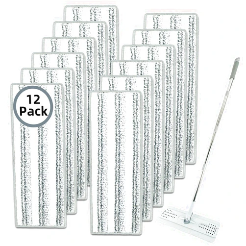 ZQZiQi 12Pack Microfiber Flat Mop Pads Compatible with JOYMOOP, Libman, Oshang Flat Mop or Mop Bucket Set and Most 13