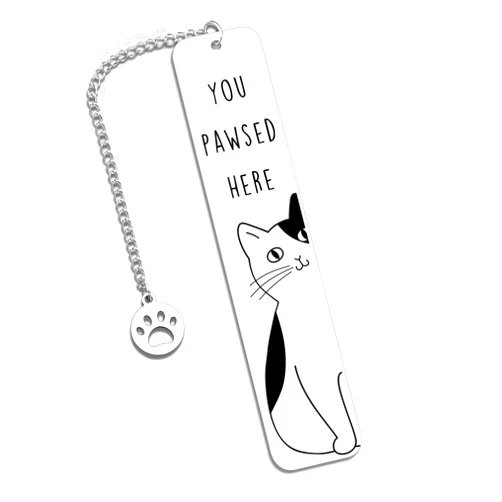Paginafr Cat Lover Gifts for Women Men, Cute Bookmarks for Women Girls, Funny Cat Gifts for Friends Coworkers, Birthday Gifts for Cat Lovers, Reading Accessories for Book Lovers, Bookish Gifts for Book Club