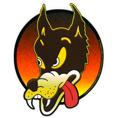 Dye the Sky Grateful Dead Jerry Garcia Guitar Wolf Small Sticker For Laptops, Car Bumpers or Windows 2-by-2.5 Inches